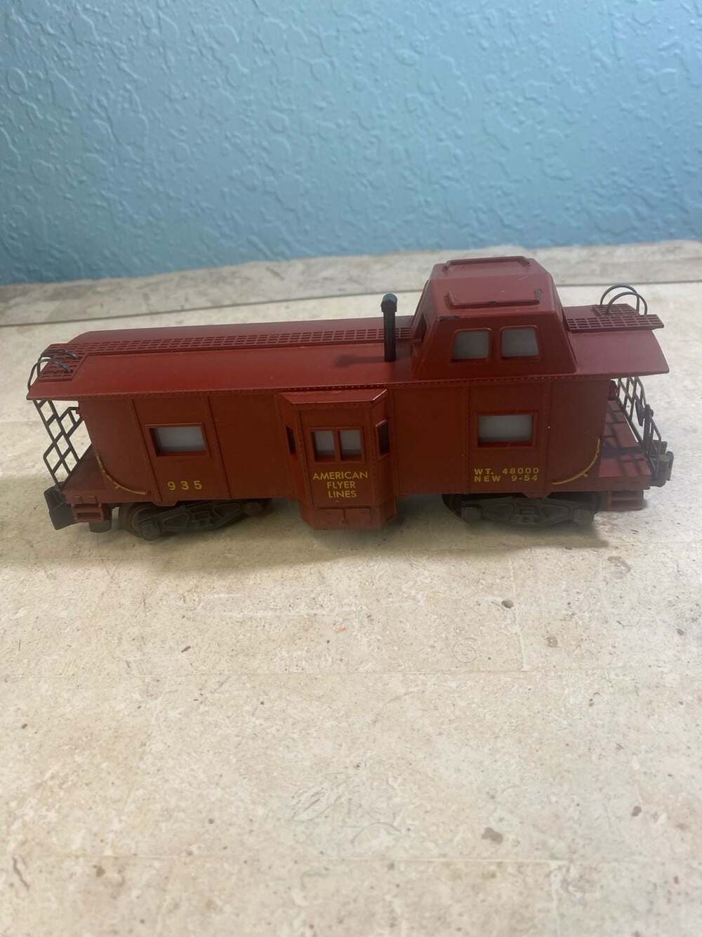American Flyer 935 Deluxe Bay Window Caboose Red S Gauge